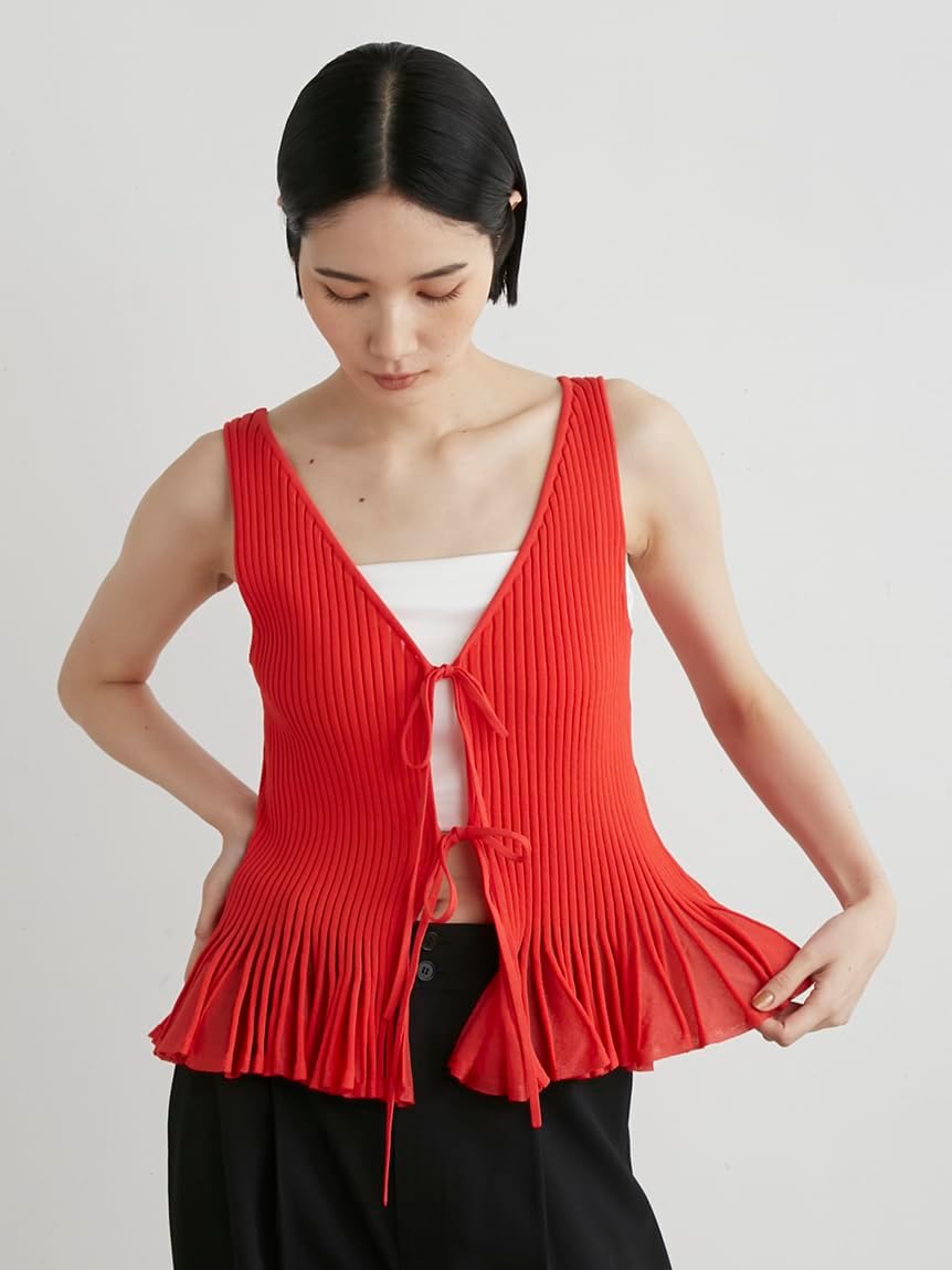sheller ペプラムトップス ストライプ シェリエ sheller ストライプペプラムニットトップス,メタル